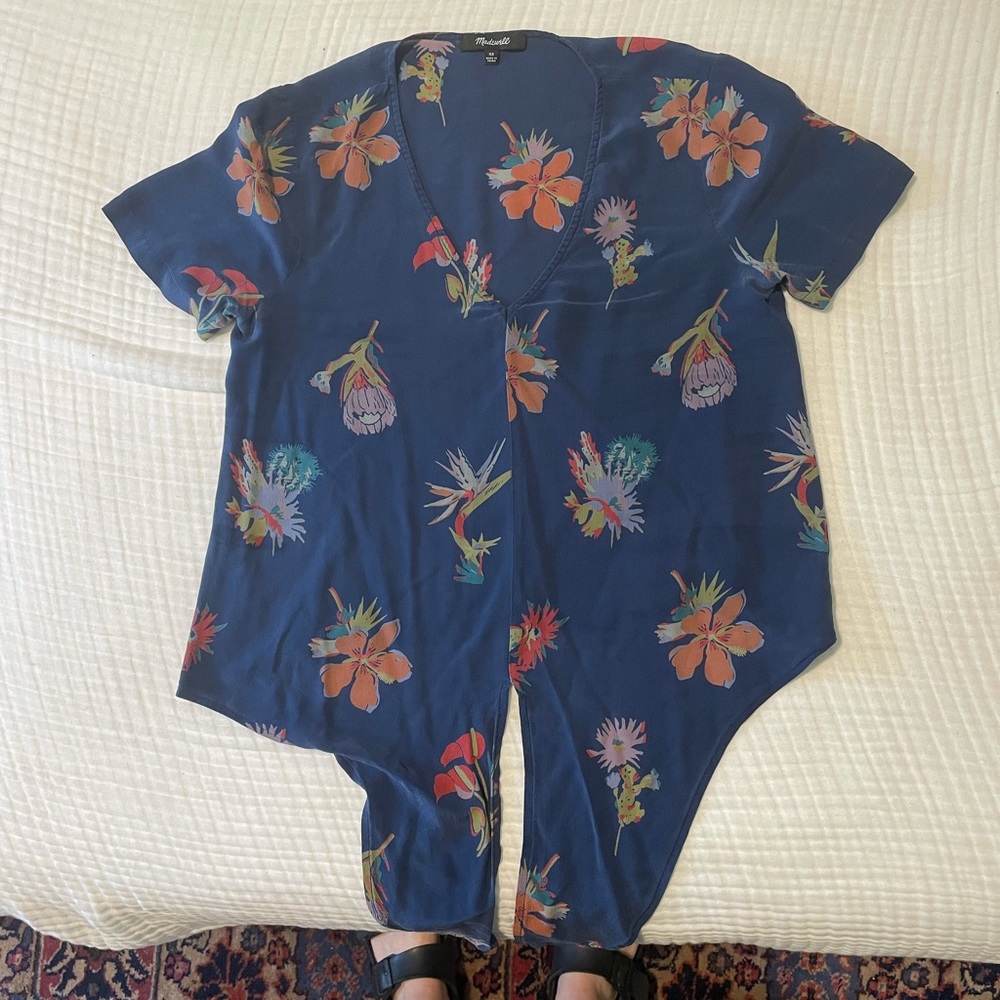Madewell Silk Floral Top